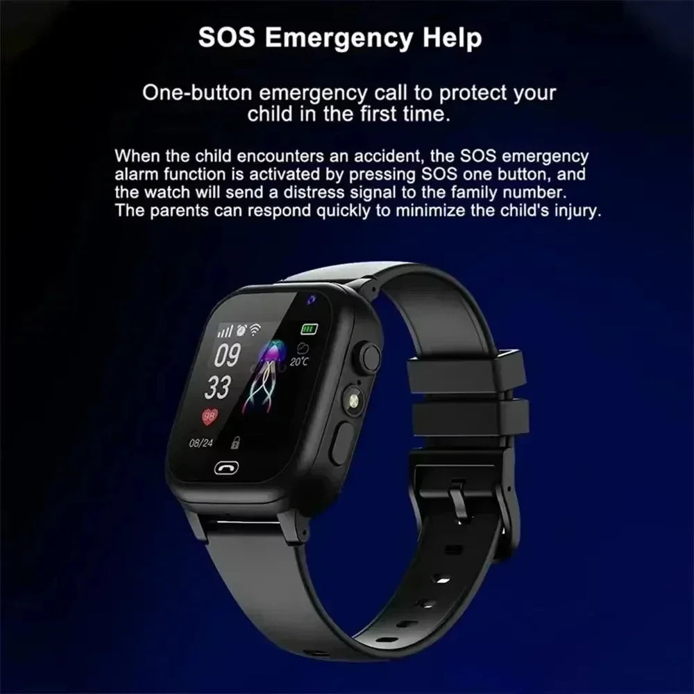 VIVO 4G Kids Smart Watch Mini Phone – 3-in-1 Call SOS Camera Cartoon Watch for Boys & Girls Gift 2026 - I YAN