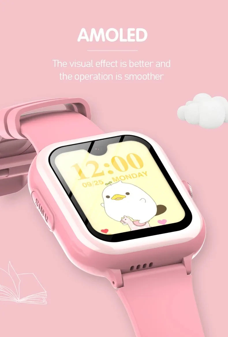Wonlex KT31 Smart Watch for Children 4G SOS WIFI GPS Tracker AMOLED HD screen Video Call 900mAh Battery Kids SmartWatch Whatsapp