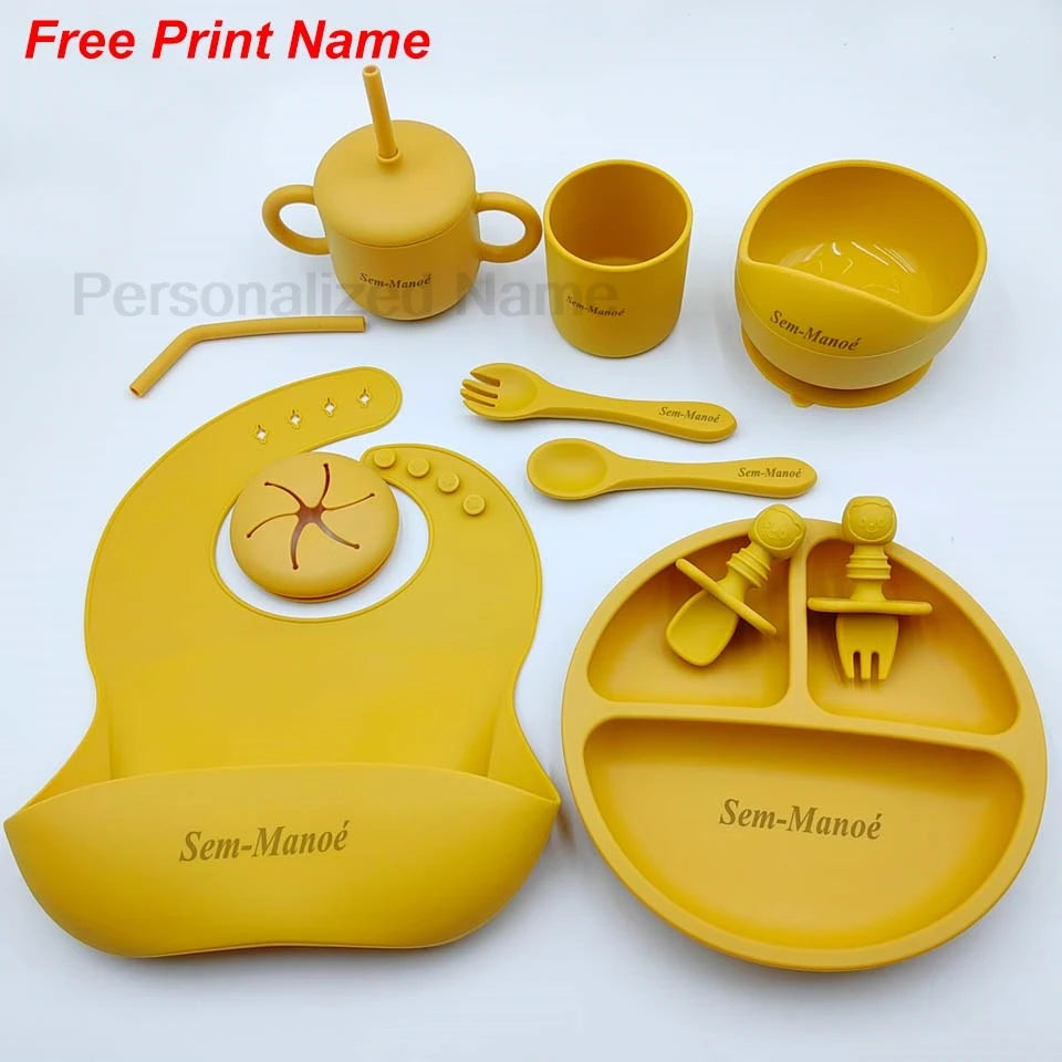Silicone Baby Feeding Set 10 Pcs – BPA Free Kids Tableware - I YAN