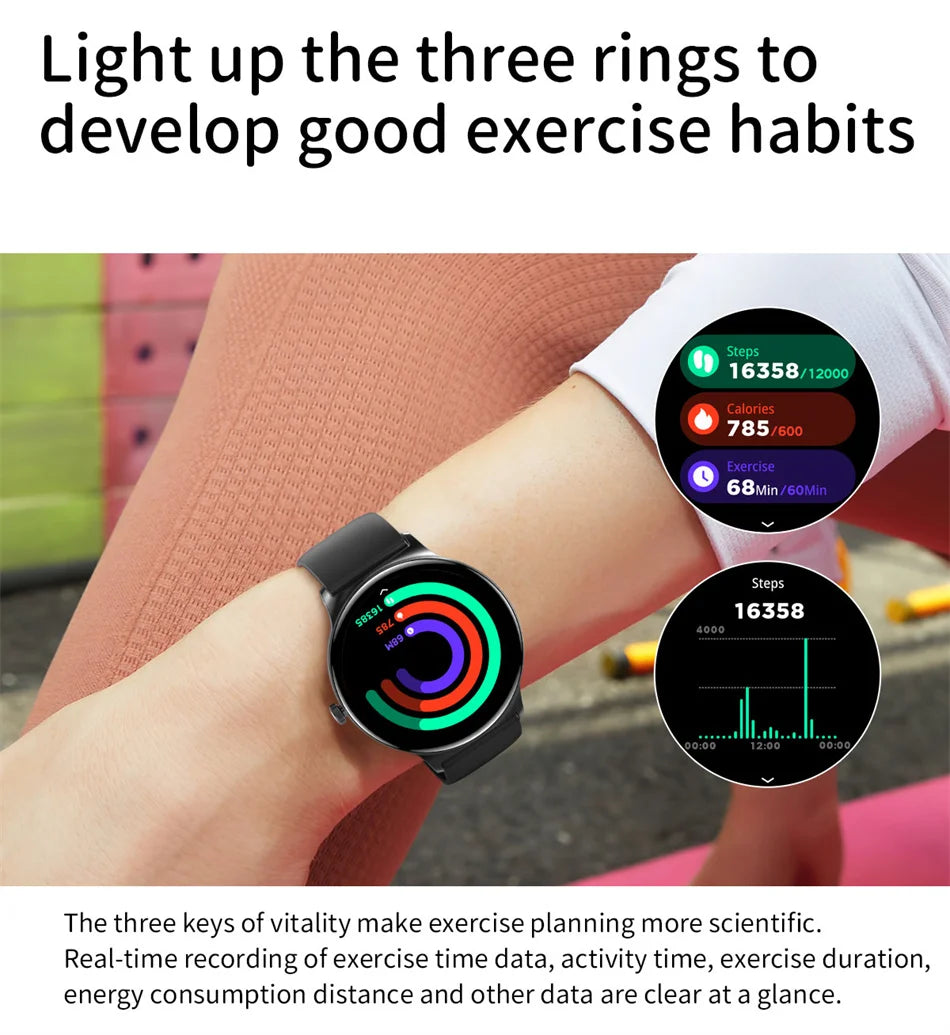 2026 New Ultra Slim AMOLED Smart Watch Women Screen Always Display Time Heart Rate BT Calling High-end Fashion Smartwatch