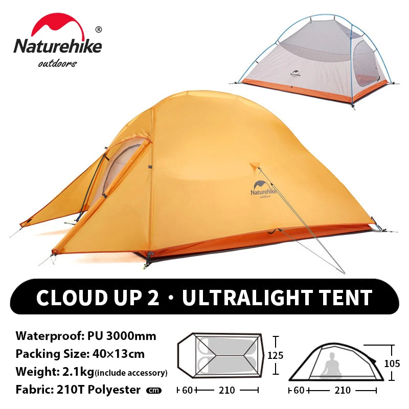 1 2 3 Person Camping Tent Ultralight Waterproof Trekking Tents Hiking Backpacking Shelter Tent Travel Tent