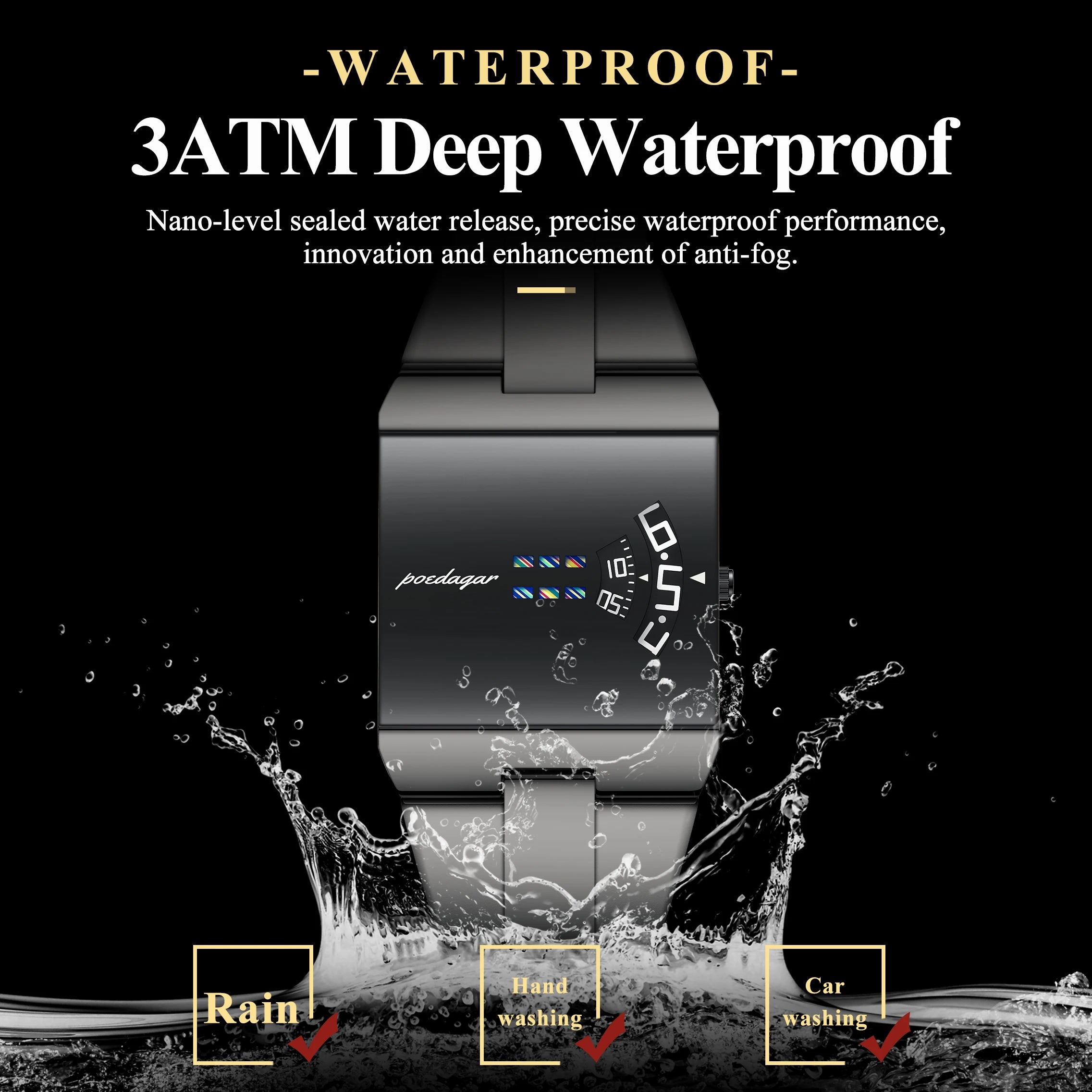 POEDAGAR Original Fashion Men Wristwatch Waterproof Business Elegant Man Clock Stainless Steel Quartz Casual Men's Watches Reloj