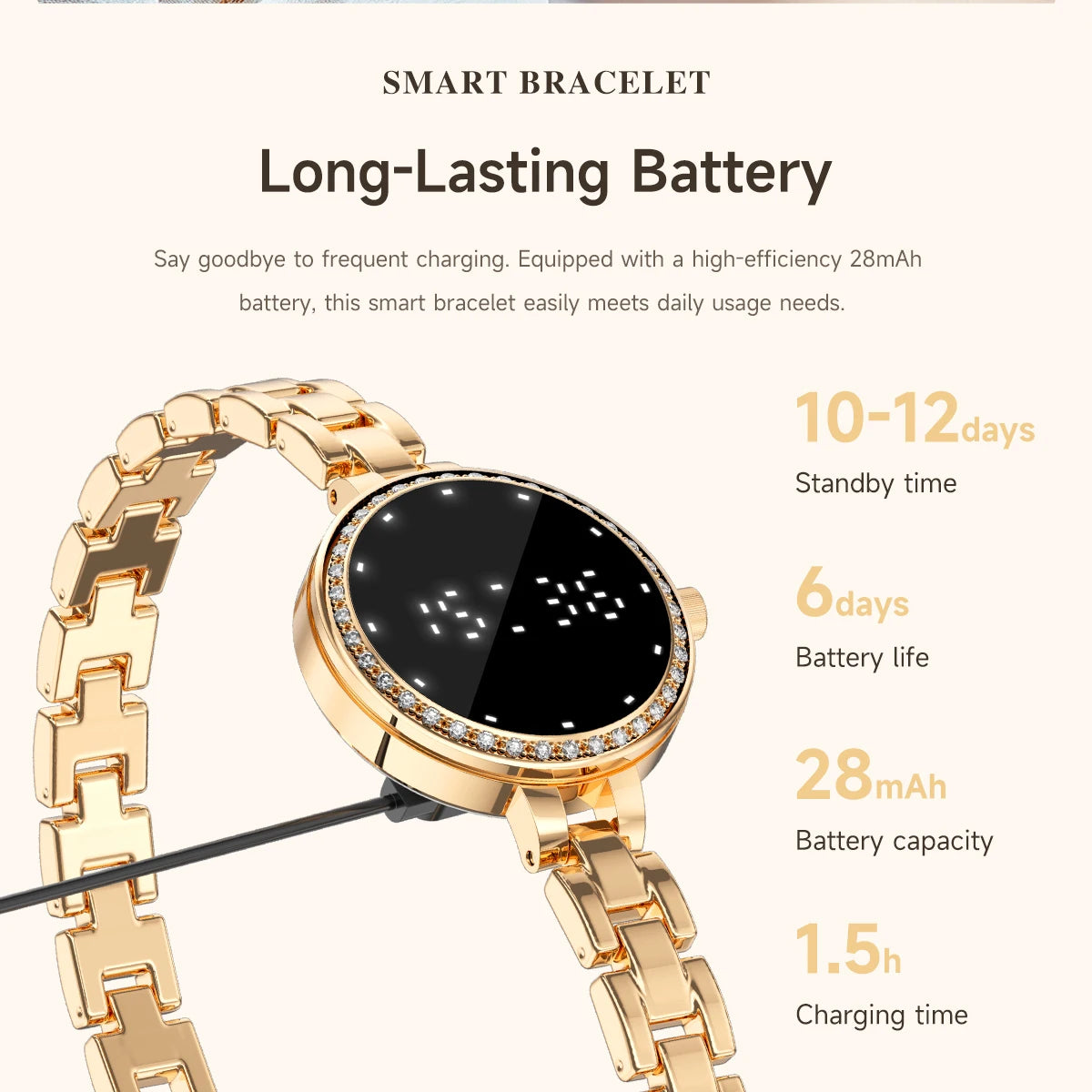 Fashionable Ladies Smart Watch Health Monitoring Female Wristwatch Outdoor Sports Fitness Tracker Bracelet Women L6 Smartwatch