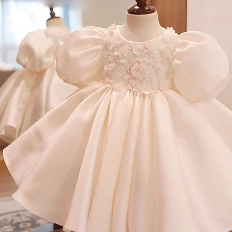 2024 Evening Dress Dress for Baby Girls Kid Pink Green Luxury Ball Gown Evening Birthday Party Dresses Children Elegant