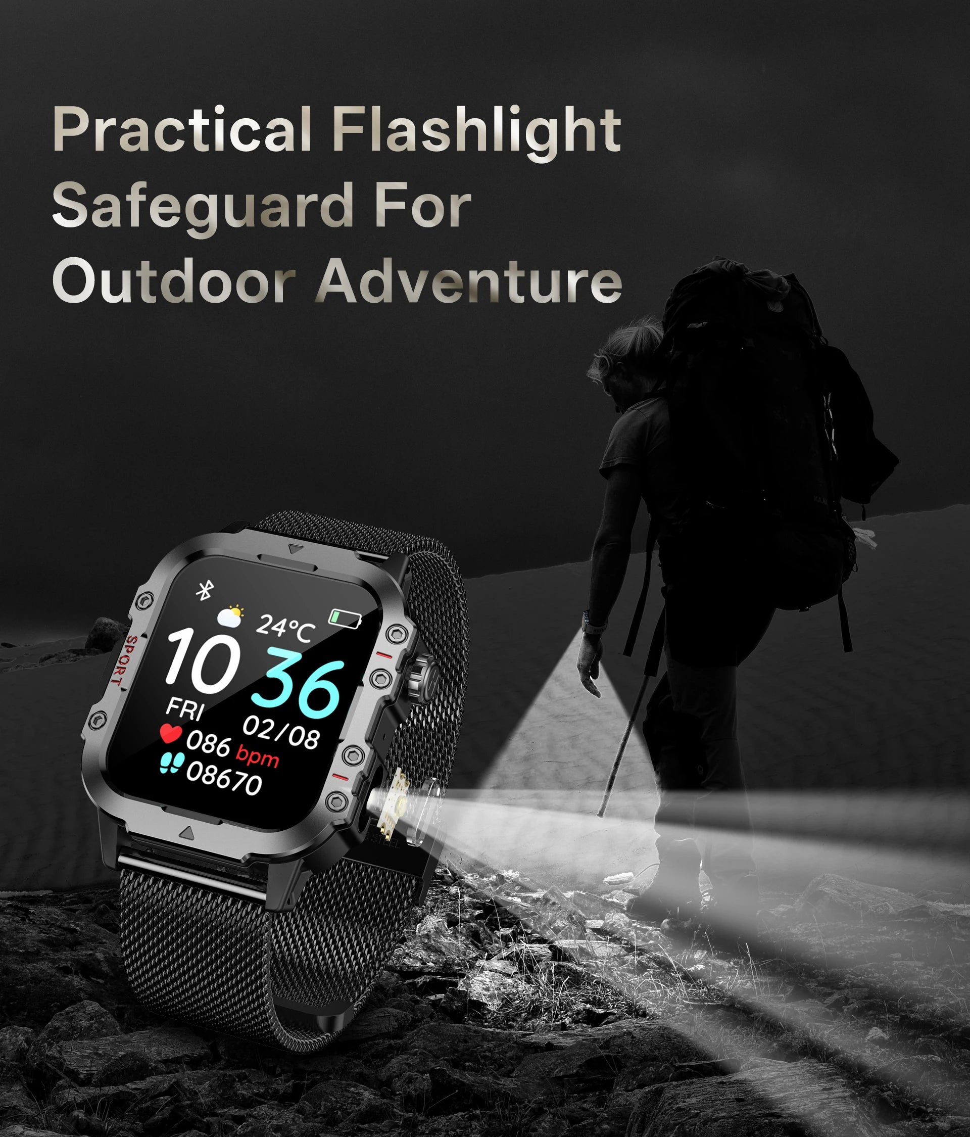 Smart Watch Android Phone 1.44'' Inch Color Screen Bluetooth Call Blood Oxygen/Pressure Monitoring Smart Watch Women Men