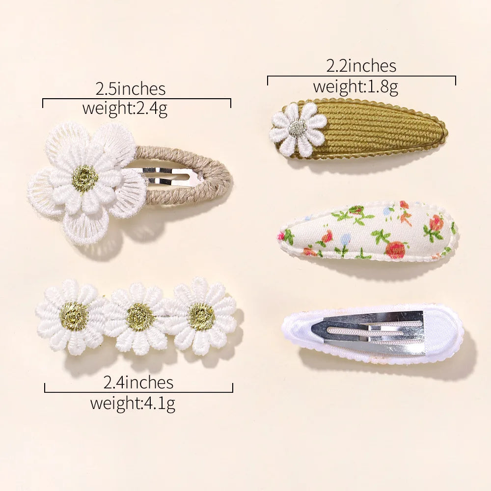 2025 Cute Flower Hairpins Set Children Baby Girls Kids Hair Clips Pin Barrettes Accessories Hairclip Headwear Headdress Ornament