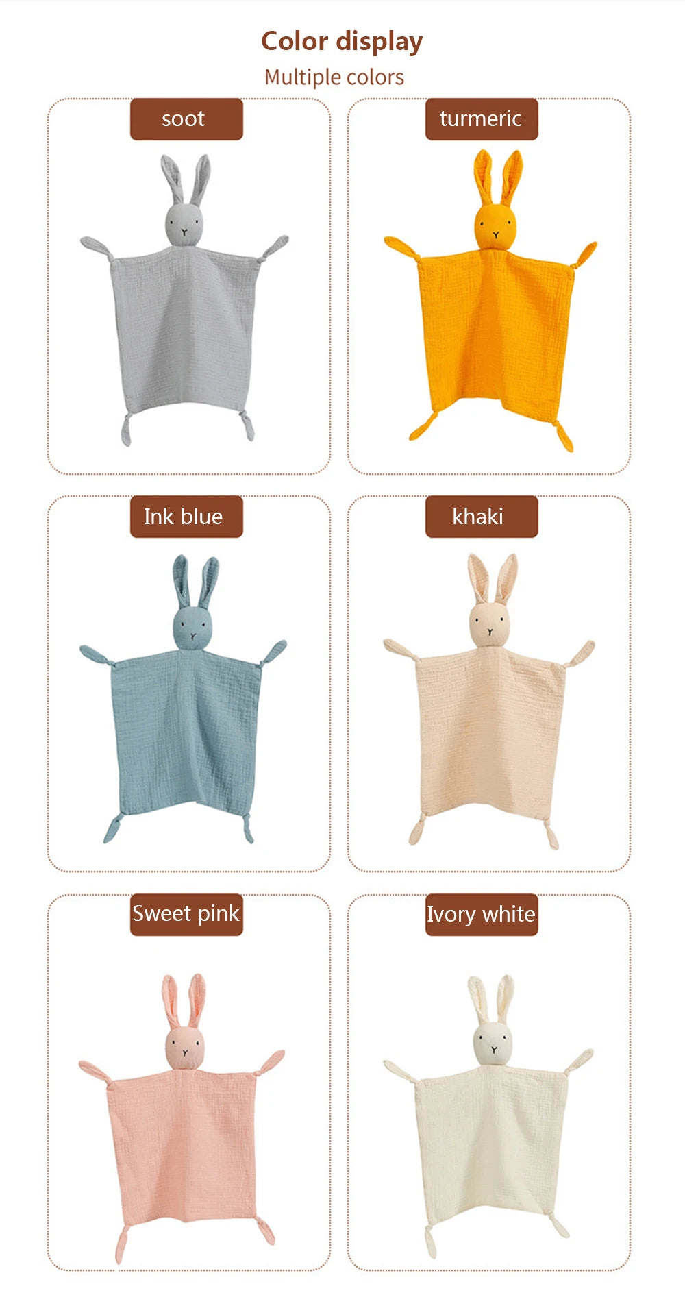 Soft I YAN baby cotton muslin comforter blanket with sleeping dolls, ideal for newborns and kids, featuring plush fabric and soothing design.