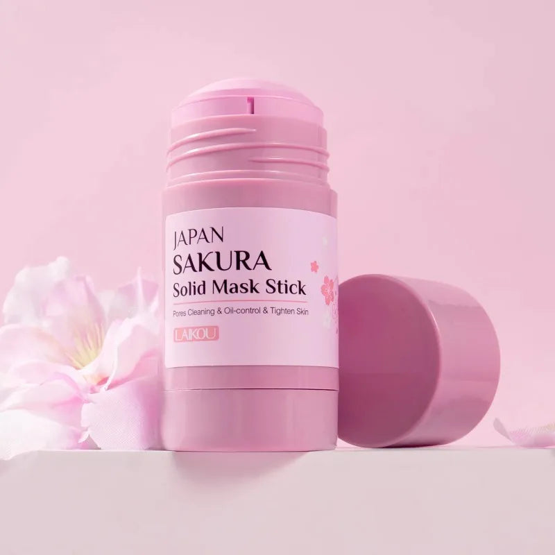 Sakura Cleansing Face Mask Stick 40g– Pore Cleaner, Blackhead Removal, Oil Control, and Skin Moisturizer