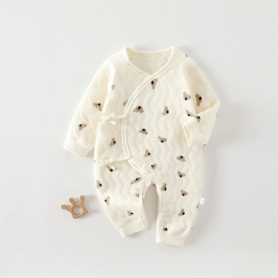 Baby Cotton Knit Jumpsuit | Soft Cartoon Romper for Newborns 0-3M - I YAN