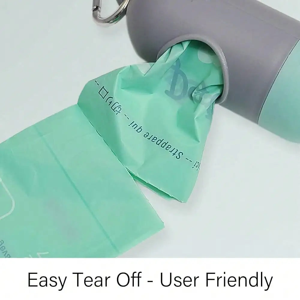 Pack of 75 compostable dog poop bags by I YAN, extra thick, leak-proof, unscented, 9x13 inches, plant-based waste disposal.