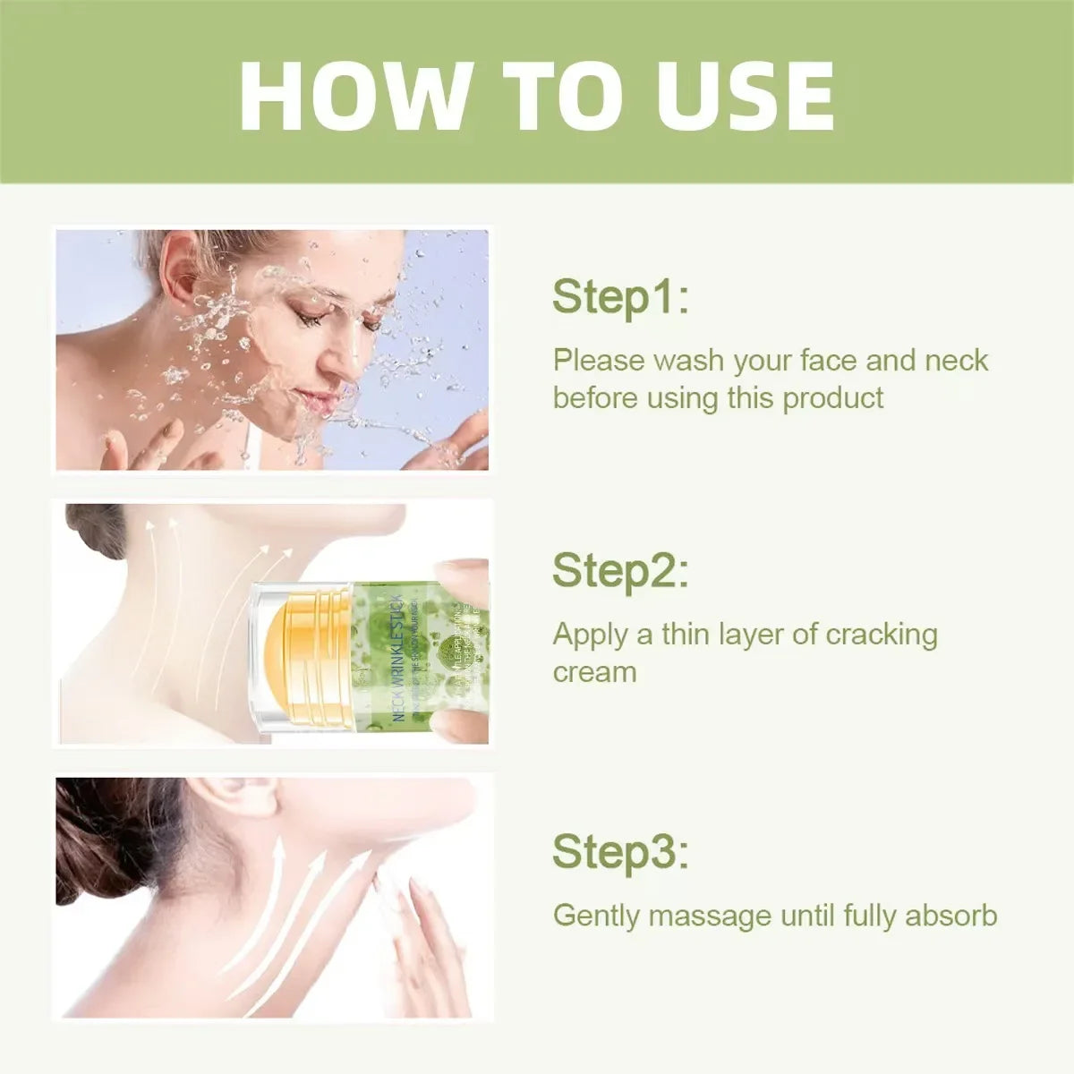 Neck Lifting Cream Stick – Firming, Anti-Wrinkle & Moisturizing Balm for Smooth, Youthful Neck Look, Easy Daily Skincare Use