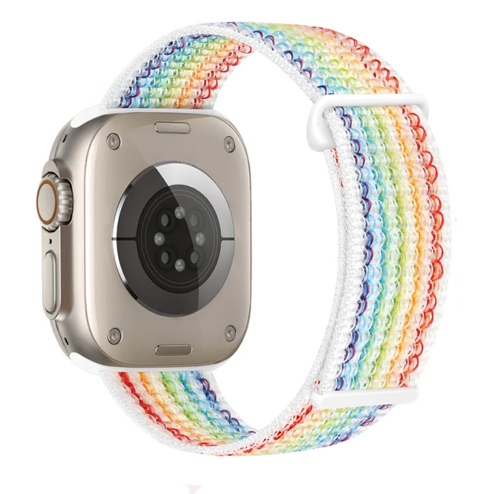 Nylon Strap for Apple Watch 10 42mm 46mm Ultra 2 49mm Breathable Replacement Wristband for IWatch 9 8 7 6 5 4 3SE 45mm 41mm 44mm