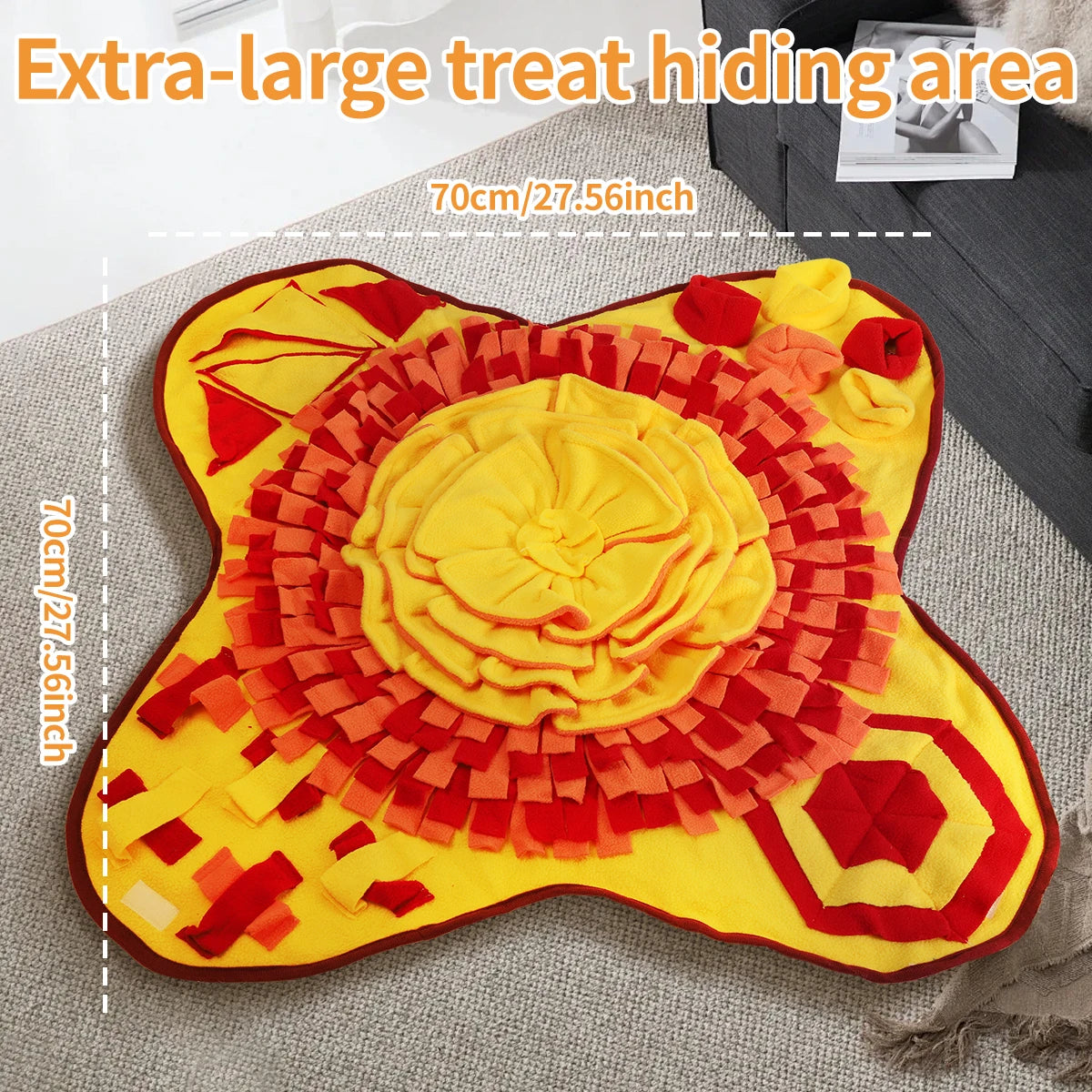 Washable dog snuffle mat by I YAN featuring scent training and slow feeding design for cats and dogs.