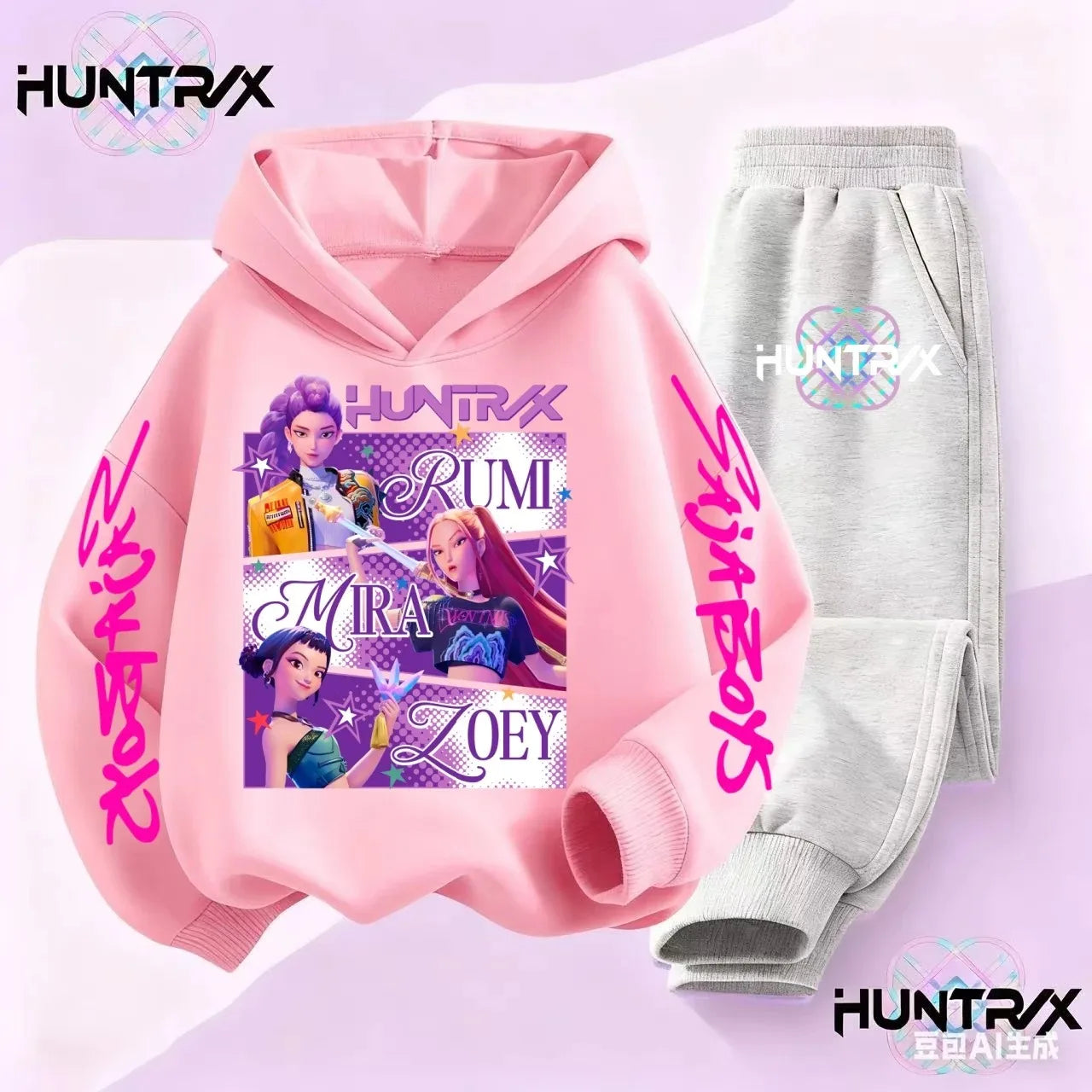 KPop Demon Hunters Saja Boys Kids Hoodie Set – Unisex Sweatshirt & Tracksuit (2pcs) - I YAN