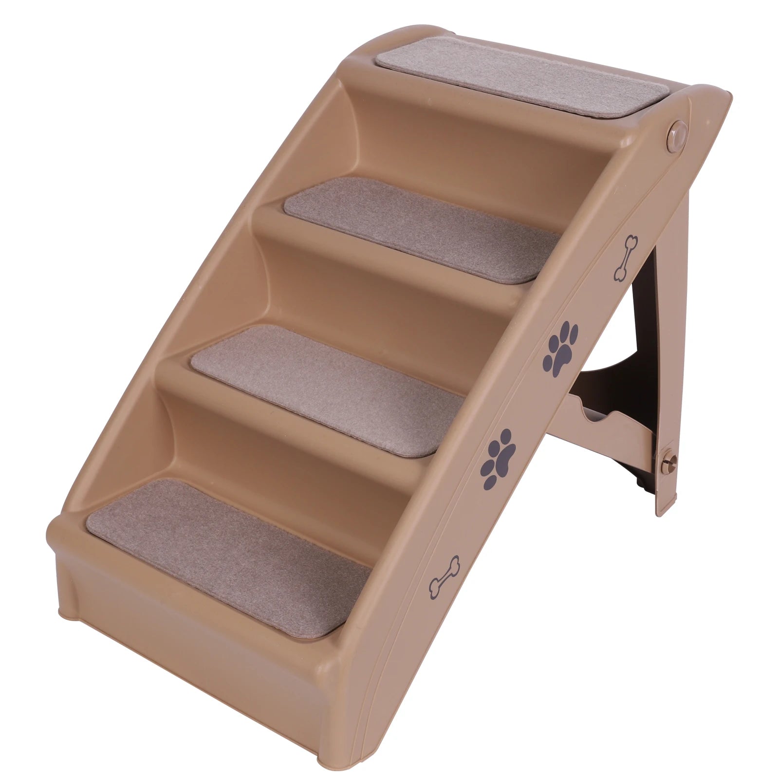 4-Step Pet Dog Stairs Foldable Cat and Dog Steps Nonslip Dog Stairs Ramp Sofa Ladder Pet Furniture for High Bed Chair Couch Sofa