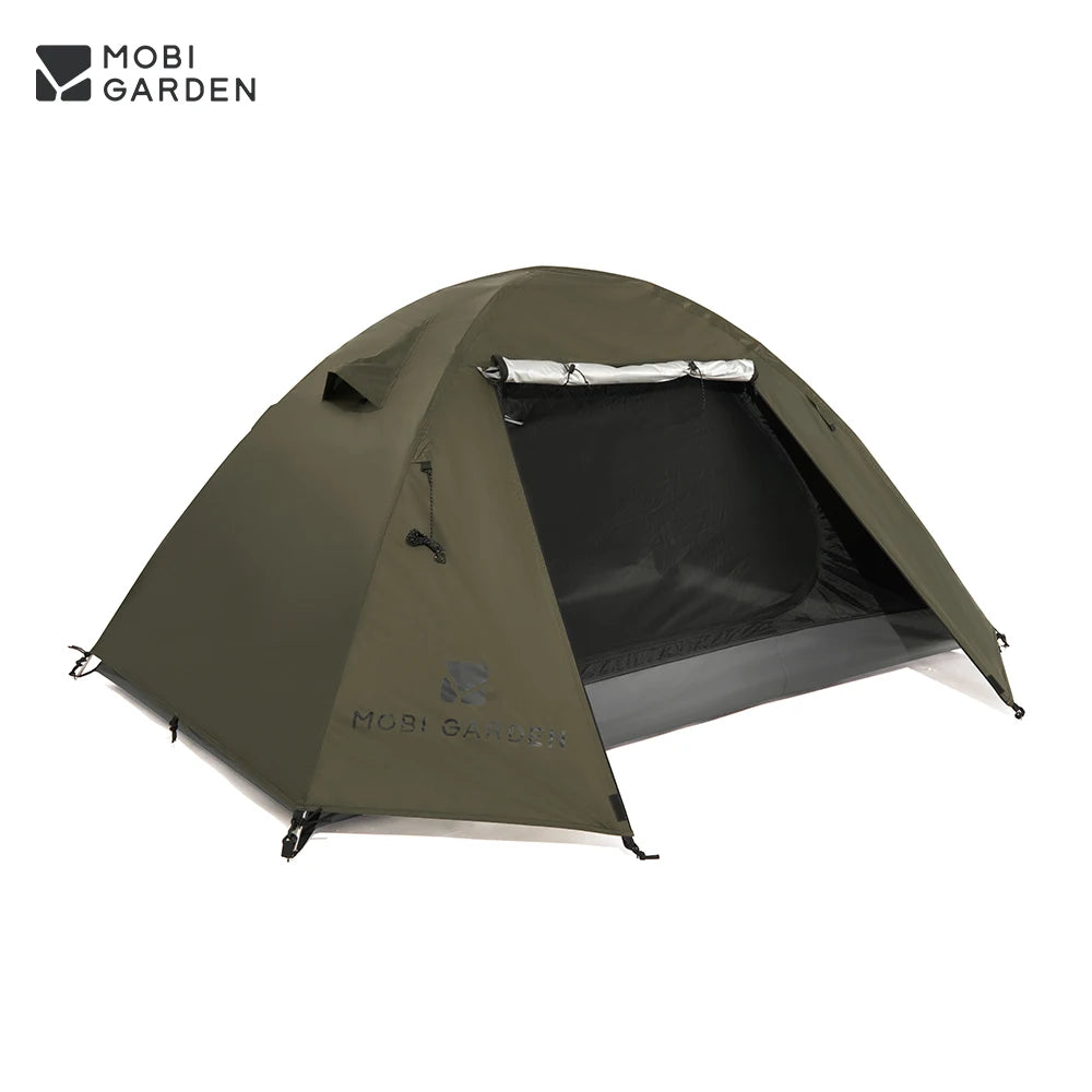 MOBI GARDEN Camping Backpacking Tent Waterproof Rainproof Hiking Silver Coated Sun Protection Easy Set Up