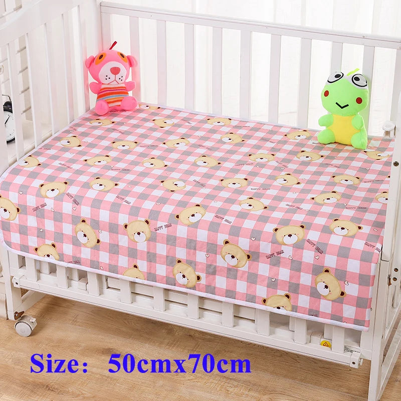 Waterproof baby changing pad cover by I YAN, reusable diaper pad protector with soft fabric for travel and home use.