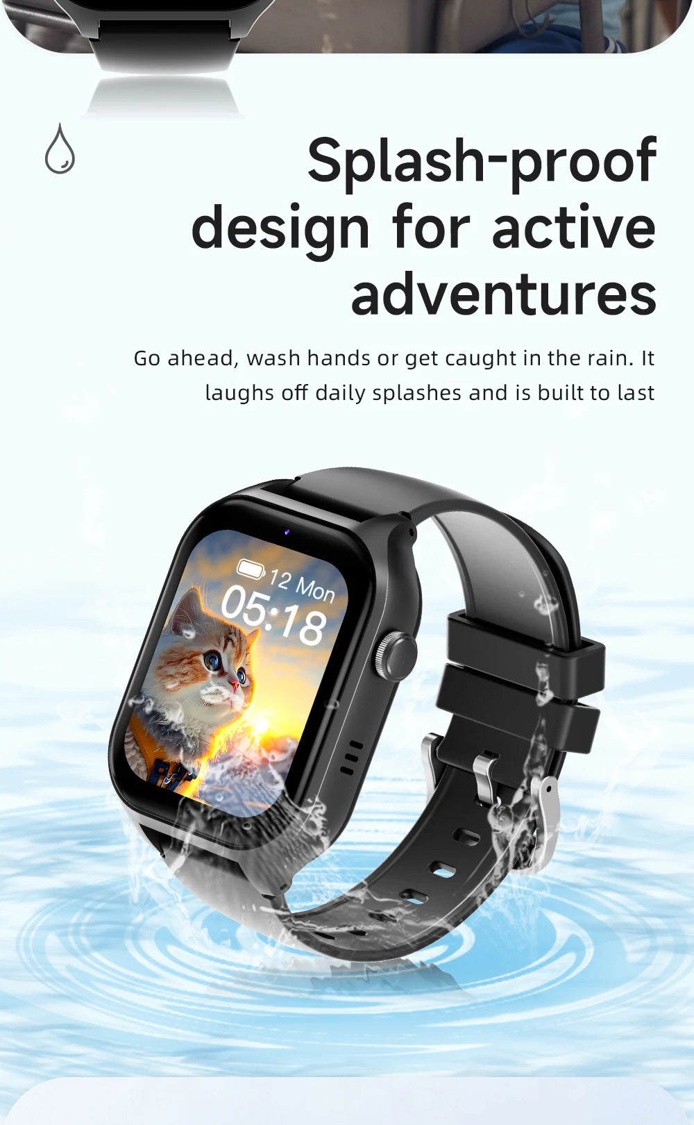New Smart Watches 4G Kids GPS AGPS LBS SOS Music Playback Camera Smartwatch Waterproof Video Call 800mAh Boy Girl Children Gift