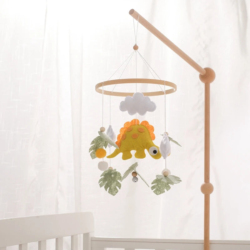 Hot Air Balloon Wooden Baby Crib Mobile – Musical Bed Bell & Rattles for Newborns 0–12M - I YAN