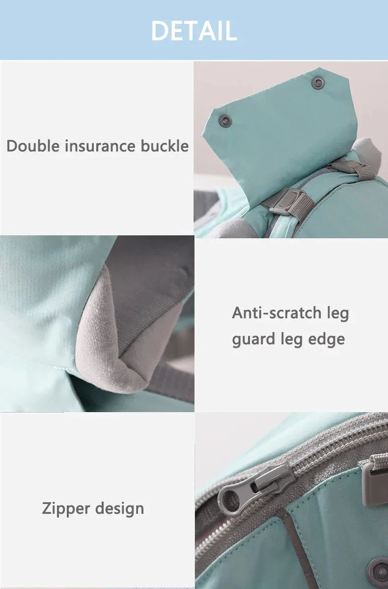 I YAN 3-in-1 baby hipseat carrier backpack with windproof hat, ergonomic infant carrier for 0-36 months, showing front view.