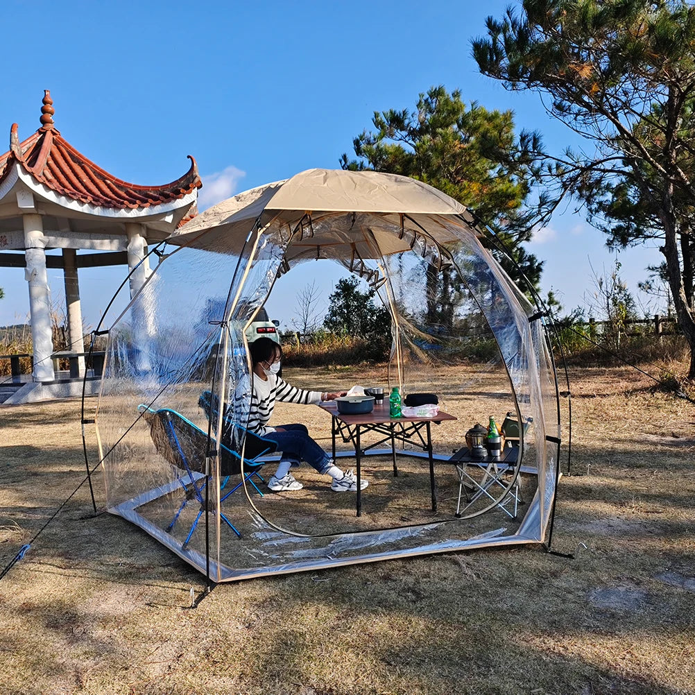 Transparent Bubble Tent Camping Picnic Hemi Crystal Tent Outdoor Hemispherical Family Starry Sky Winter Greenhouse Dome Tent