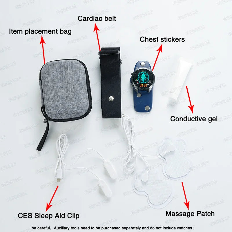 2026 New Pulse﻿ ECG+PPG Treatment Smart Watch Men Blood Lipid Uric Acid BP Body Fat Tired monitor Sports Health Call Smartwatch