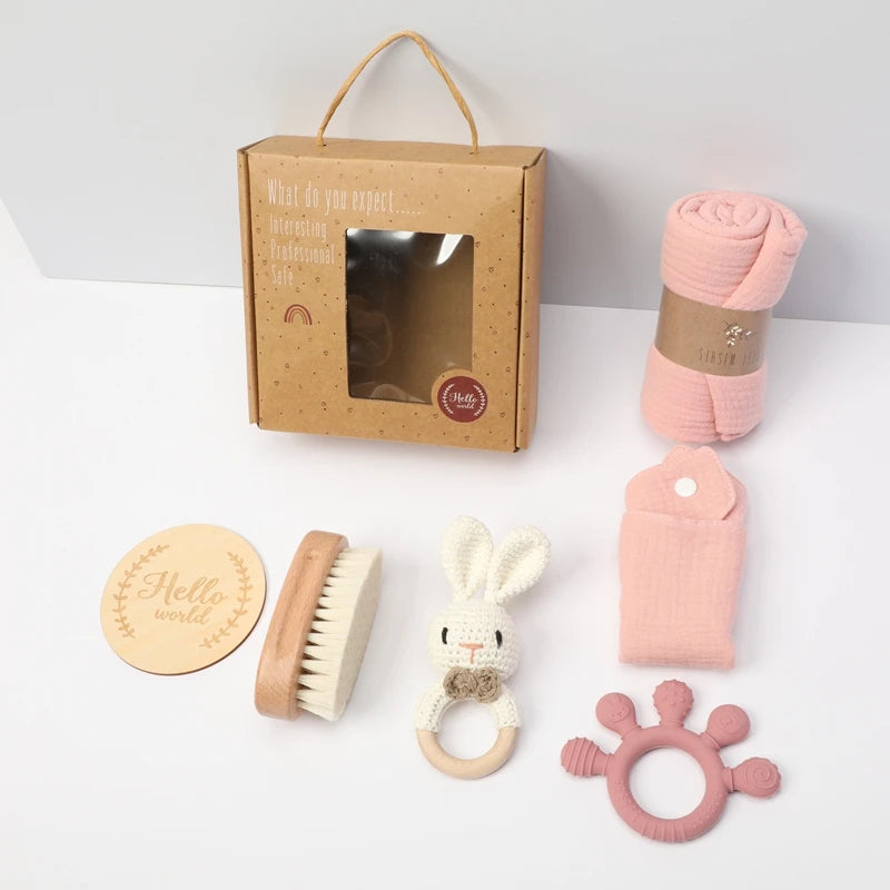 Newborn Baby Gift Box Set – 7-Piece Bath & Keepsake Collection - I YAN