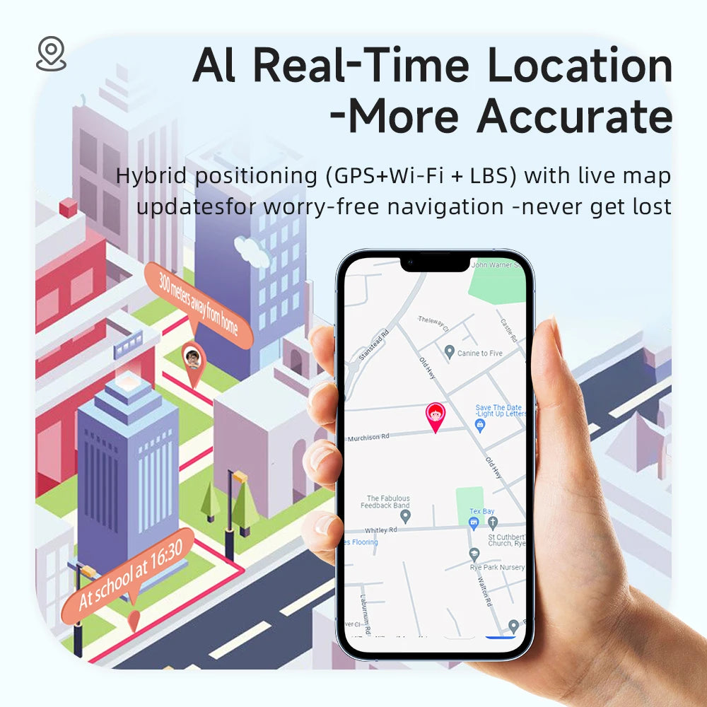 New Smart Watches 4G Kids GPS AGPS LBS SOS Music Playback Camera Smartwatch Waterproof Video Call 800mAh Boy Girl Children Gift