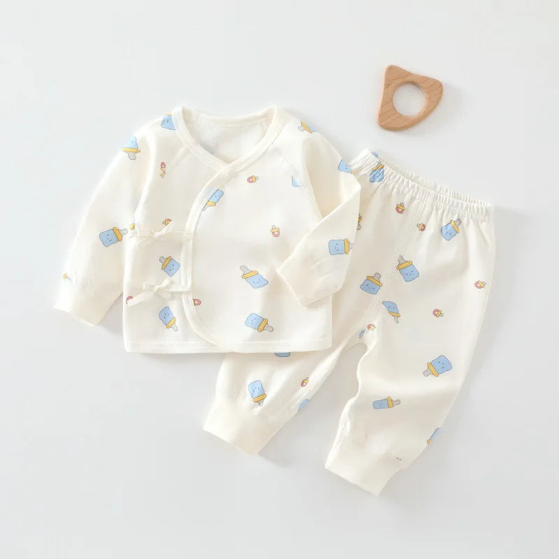 Baby Cartoon Cotton 2-Piece Set | Long Sleeve Top & Pants Newborn 0-6M - I YAN