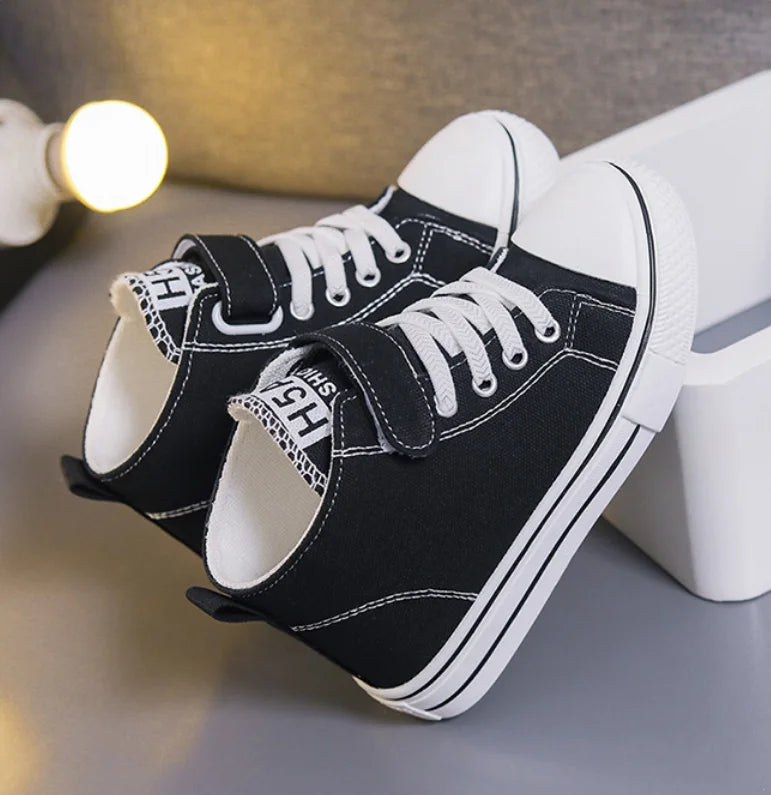 KPop Demon Hunters Canvas Shoes Student Casual Children Slip on Flat Board Shoes Kids Soft Bottom Non Slip Breathable Sneakers