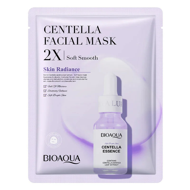 10pcs BIOAQUA Centella Collagen Face Mask Moisturizing Refreshing Sheet Masks Hyaluronic Acid Facial Mask Skin Care Products