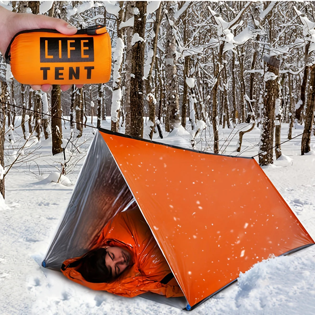 2 Person Emergency Tent  Camping Travel  Family Campaign House Tourist Tents Cool Gear Equipment Coat