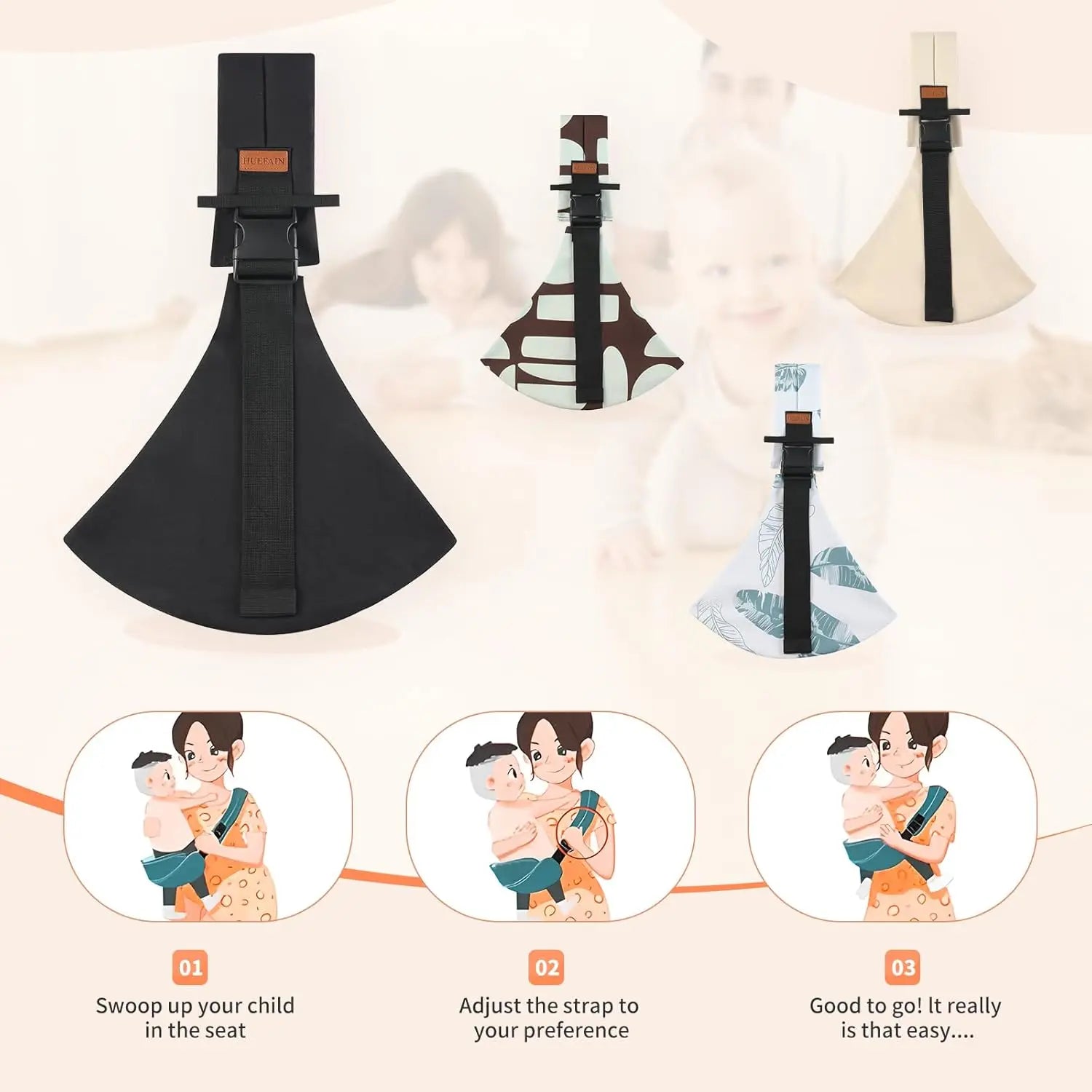 Multifunctional Baby Carrier Wrap – Adjustable Shoulder Sling for Infants & Toddlers - I YAN