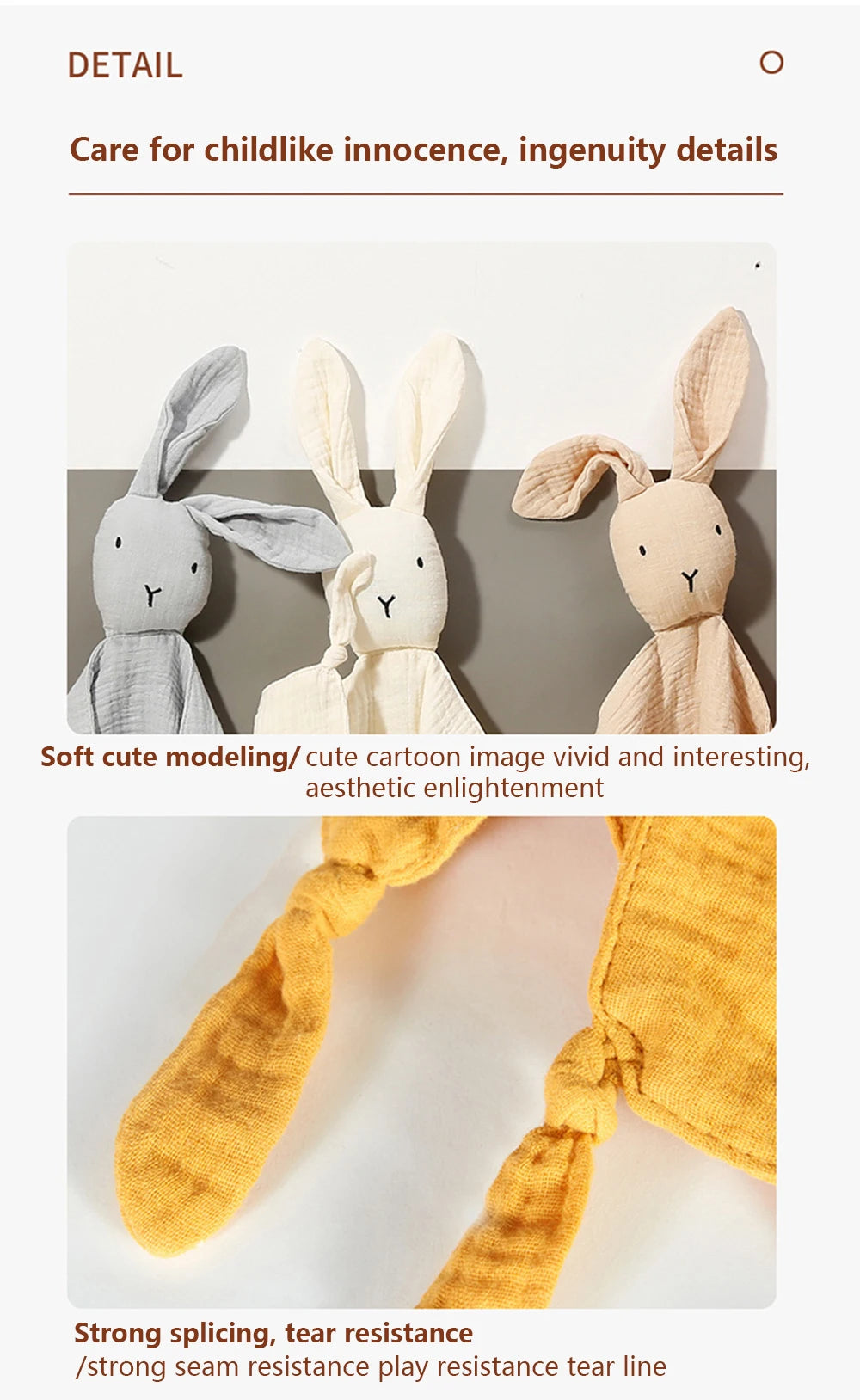 Soft I YAN baby cotton muslin comforter blanket with sleeping dolls, perfect for newborns and kids for soothing and comfort.