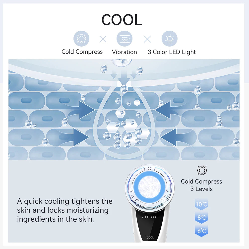 ANLAN EMS Facial Massager Pro Face Lifting Skin Rejuvenation Cold Hot Compress Deep Cleaning Anti-aging Skincare Beauty Device