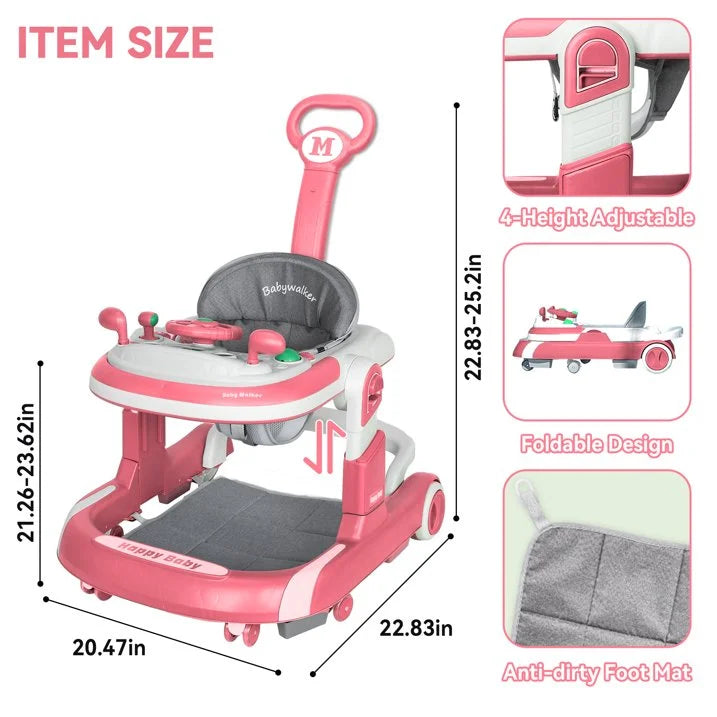 I YAN 5 in 1 baby infant walker with learning toy, anti-rollover design, multifunctional, without batteries, for early development.