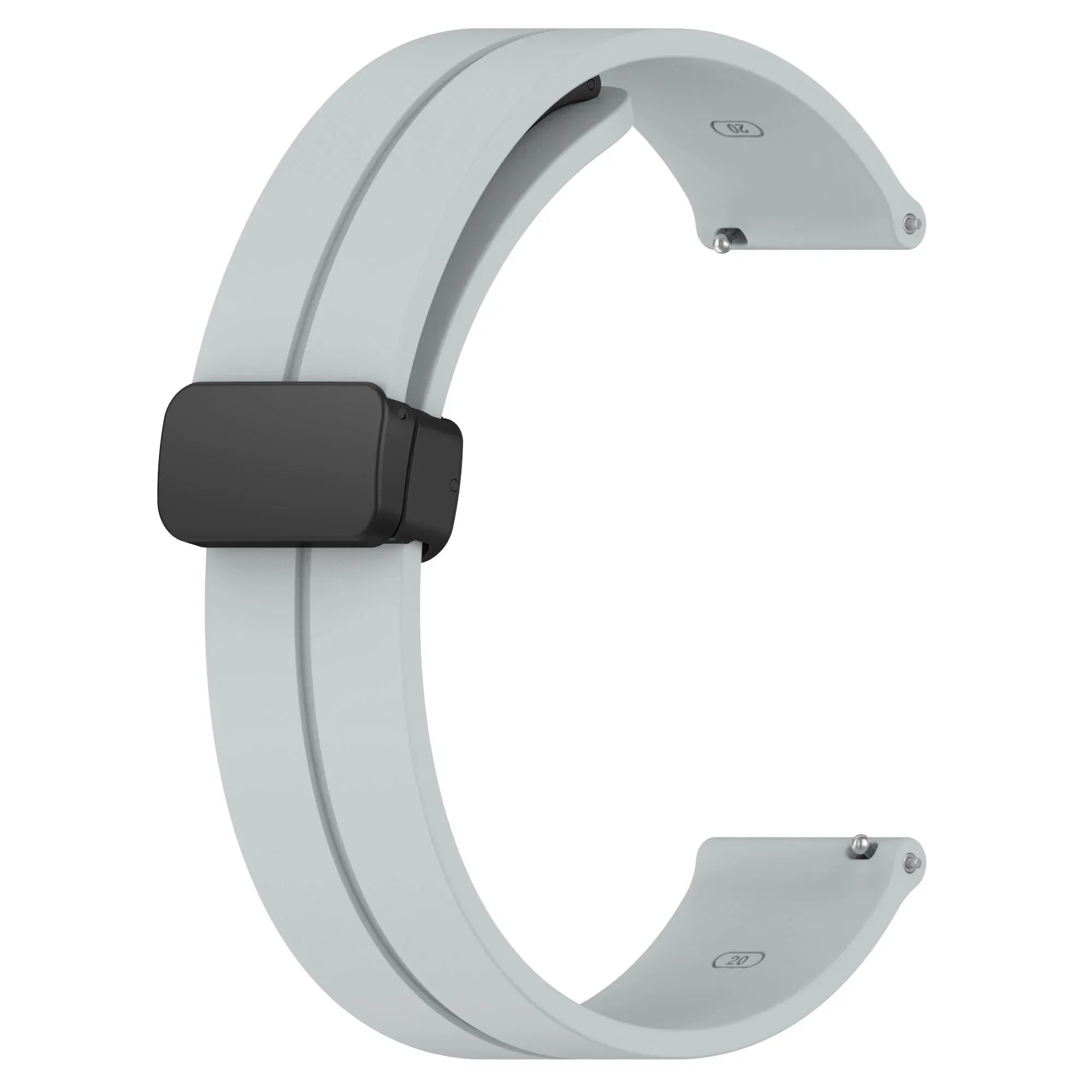 20mm 22mm Strap For Samsung Galaxy watch 6/4/5 pro/classic/gear s3/active 2 Sport Silicone Magnetic Buckle Huawei GT 2 2e 3 band