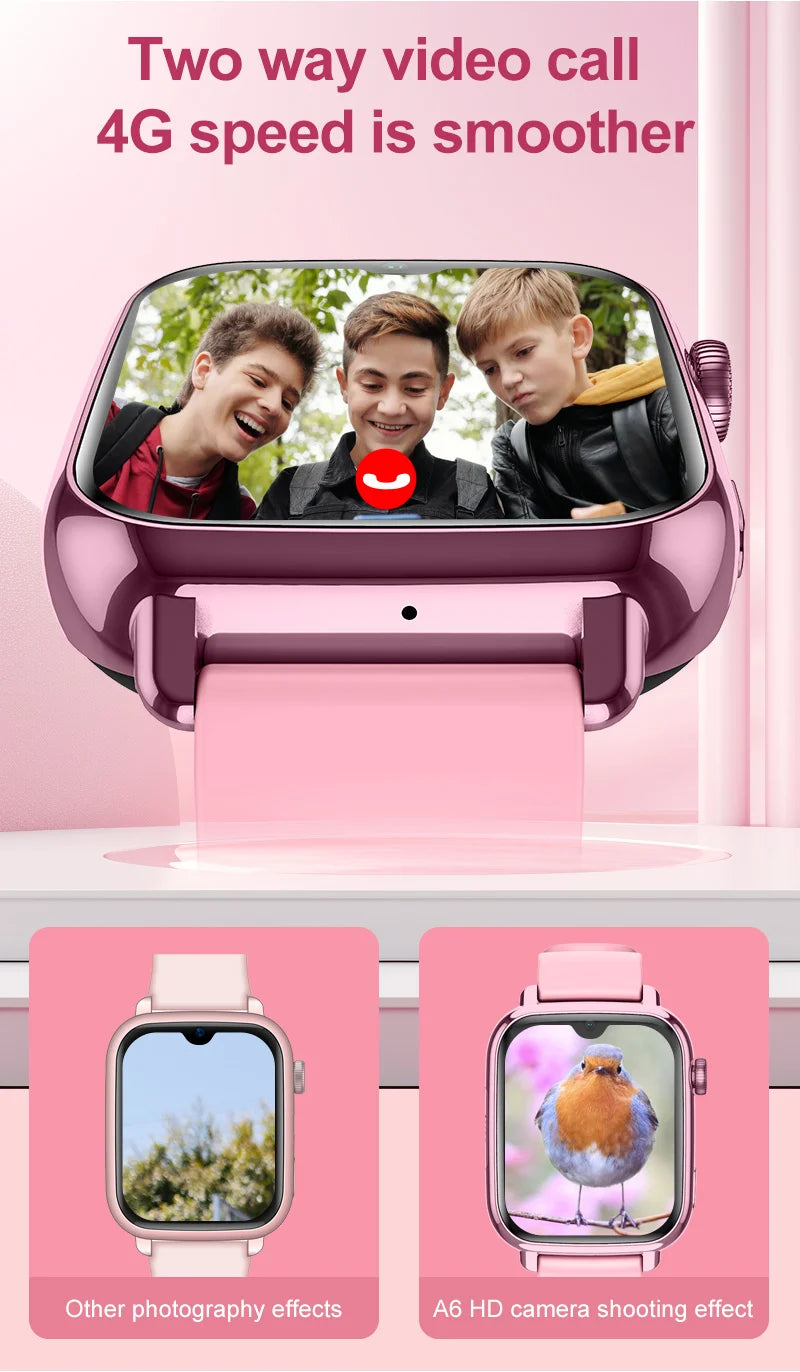 Wonlex 4G Watch Kids GPS WiFi Location KT34 Video Call SOS Alert Tracker Monitor Google Store Game Children's smart watch 2025
