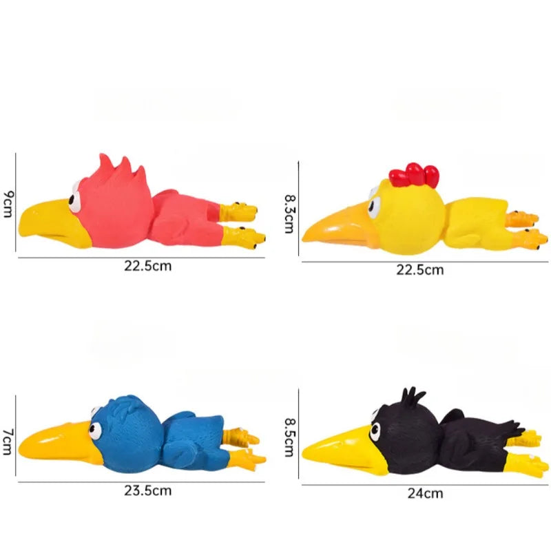 Dog Toys Make a Sound Cooing Chicken Dog Toy - Durable Latex Chew For Small To Medium Breeds Interactive Play & Dental Health