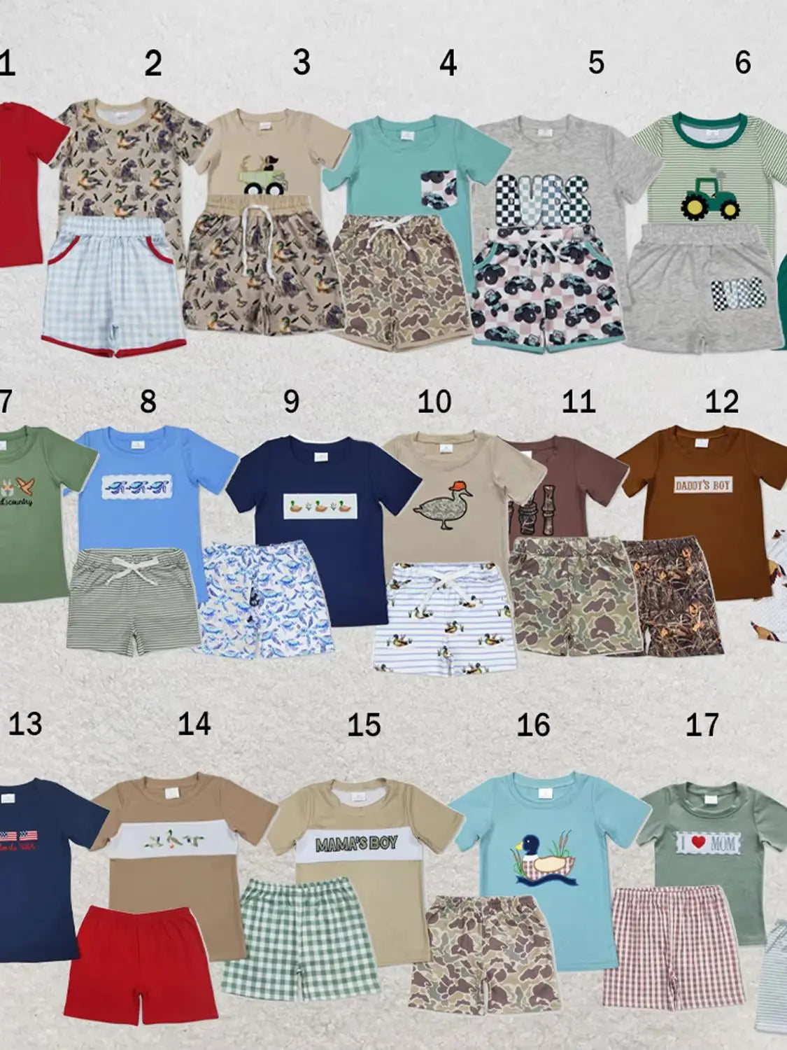 Toddler boy summer outfit set with printed short sleeve T-shirt and elastic waist shorts by I YAN, perfect for warm weather.