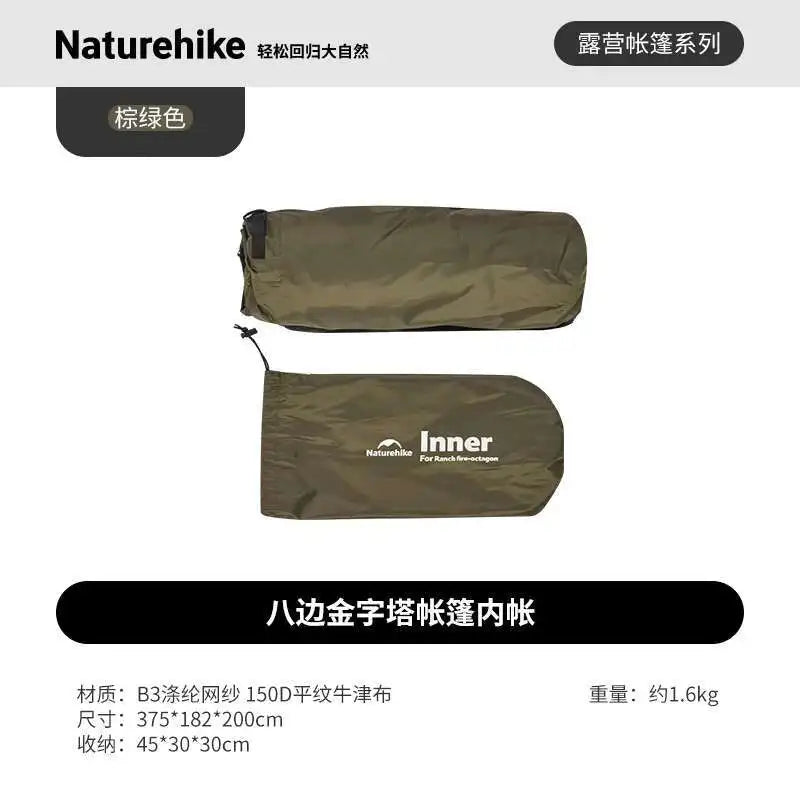 Naturehike Pasture Fire Octagonal Pyramid Tent Outdoor Camping Overnight Equipment