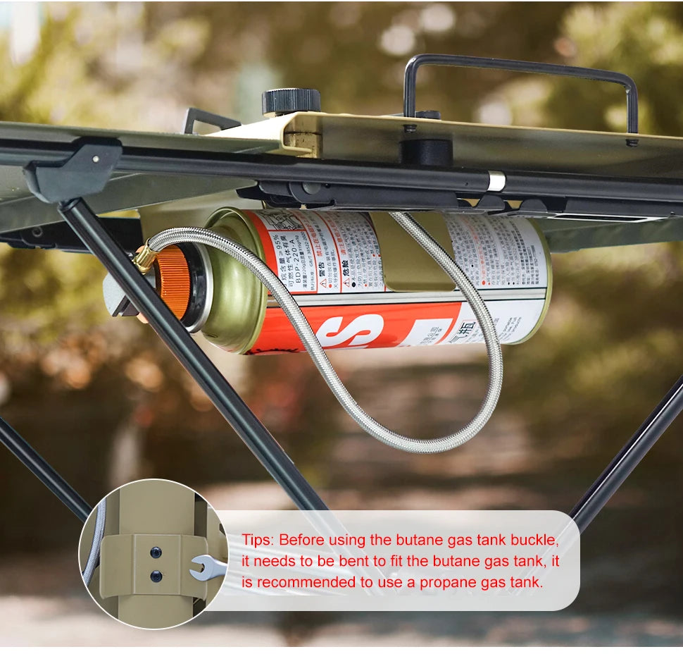 Gas Stove Burner Strong Fire Heater Furnace Portable Outdoor 4000W High Power Stainless Steel Camping Table Stove