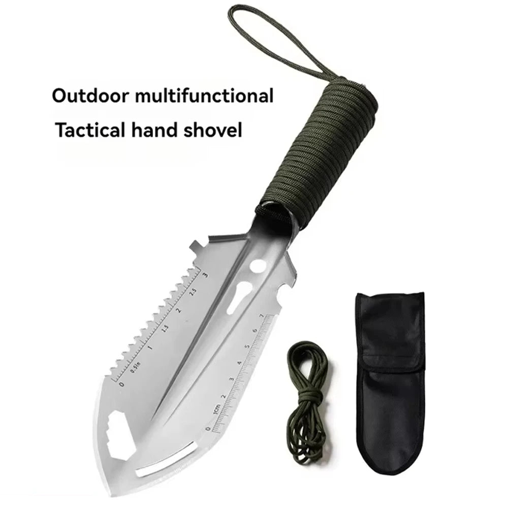NEW Camping Portable Engineer Shovel, Field Survival Tools, Outdoor Stainless Steel Multi-functional Small Tactical Hand Shovel