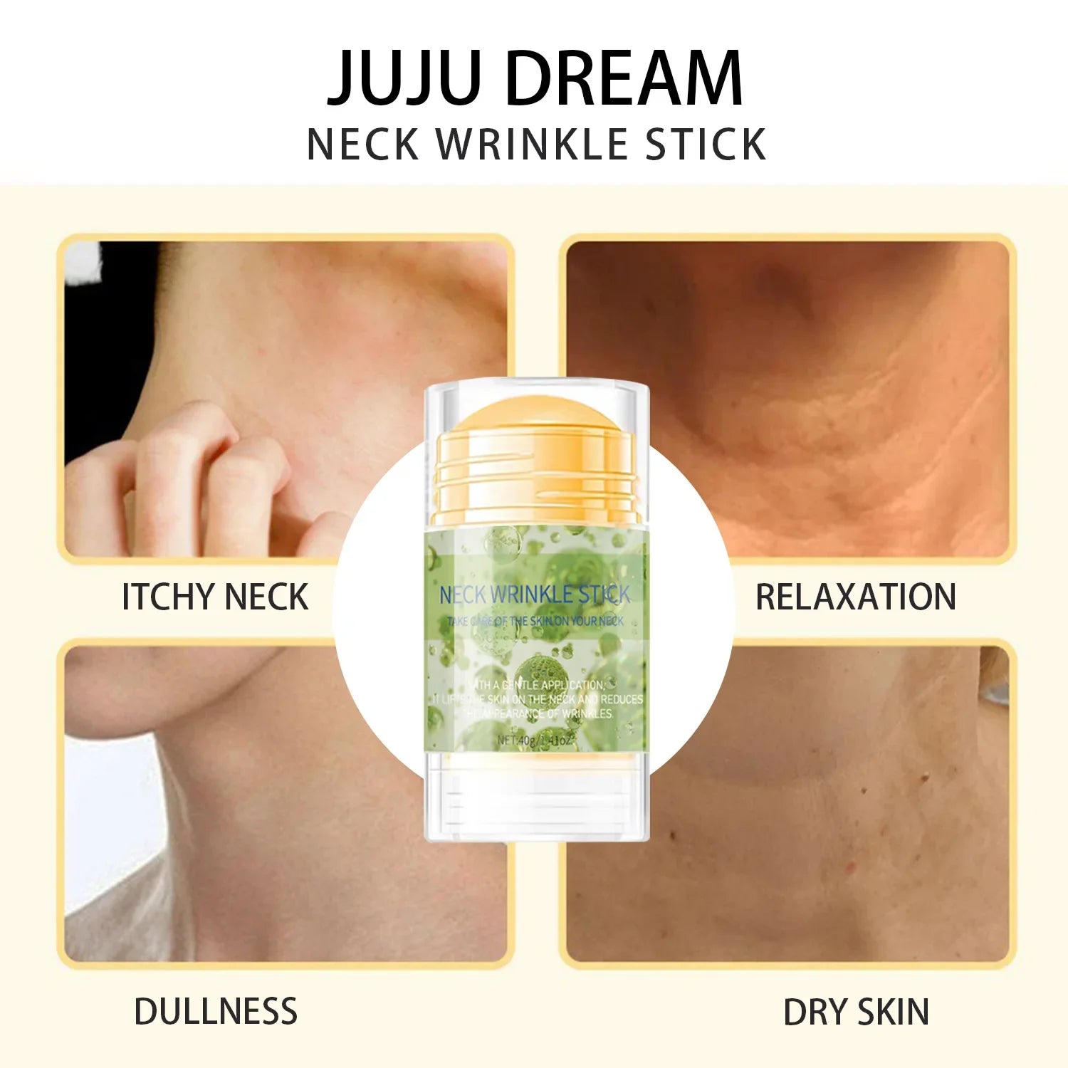 Neck Lifting Cream Stick – Firming, Anti-Wrinkle & Moisturizing Balm for Smooth, Youthful Neck Look, Easy Daily Skincare Use