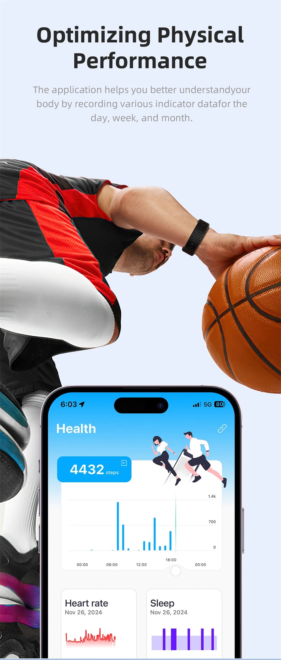 LIGE AI Health Smart Bracelet Fitness Tracker Men Women Sleep Tracking Smart Watch Heart Rate Stress Blood Pressure Monitor Band
