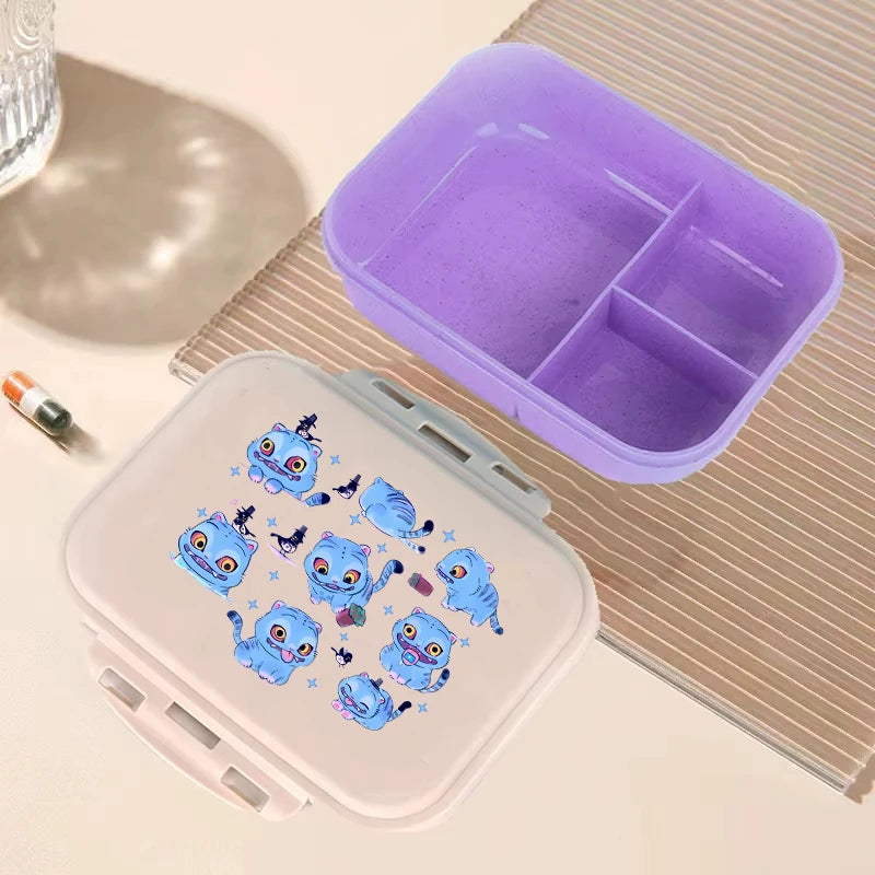 Anime Demon Hunters lunch box by I YAN, large capacity food container for kids, perfect for school and picnics.
