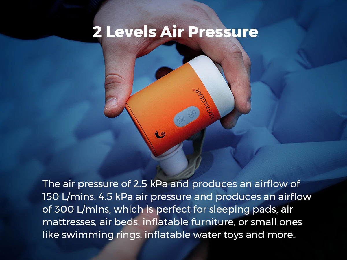 Portable Air Pump Electric Inflator with Camping Light and Emergency Power Supply for Outdoors