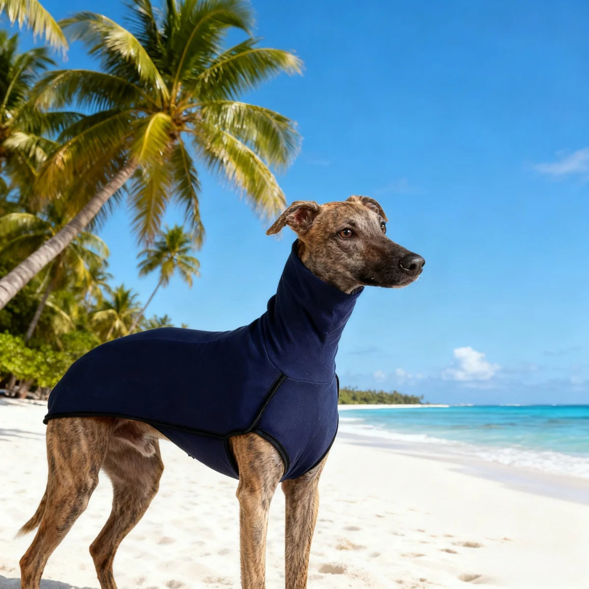 I YAN dog winter coat pajamas onesie with turtleneck in grey, designed for medium and large breeds, featuring a cozy stretch fabric.