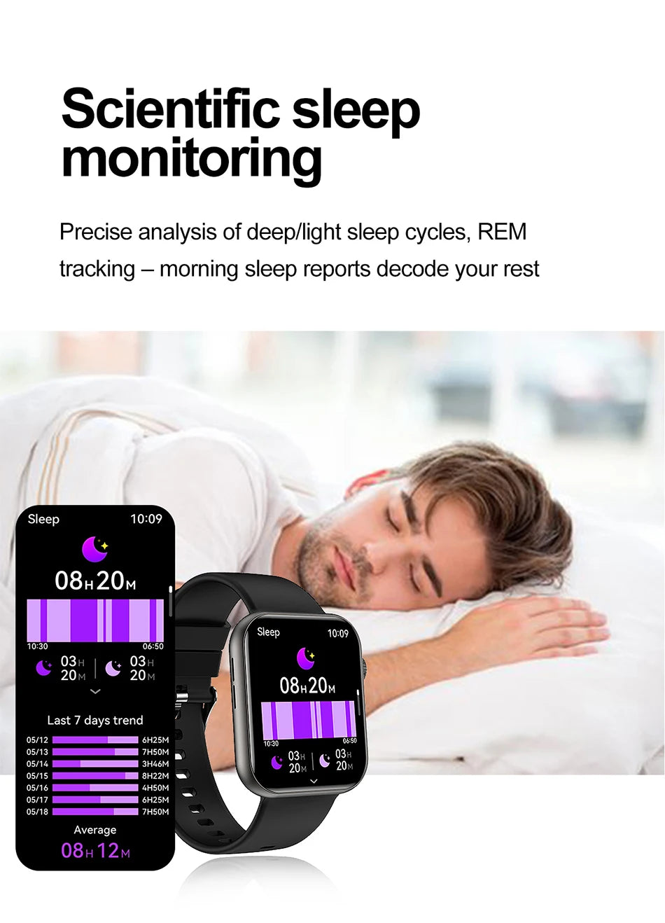 New Smart Watch Full Touch Screen Bluetooth Call AI Voice Heart Rate Waterproof Watches Sports Bracelet Smartwatch Women