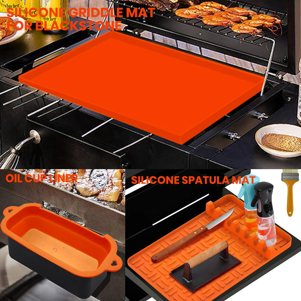 Heavy Duty Silicone Griddle Cover - Windproof Protector Accessories for Outdoor Grill Cooking (Include Size)